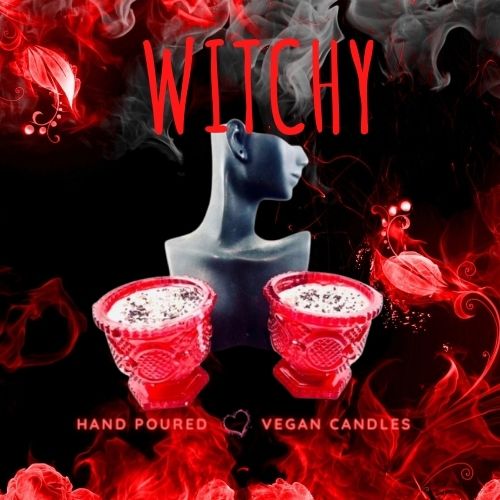 Witchy Dragon's Blood Small Candle Pair