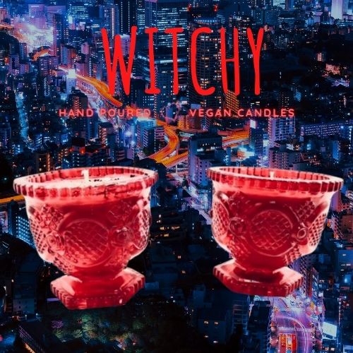 Witchy Dragon's Blood Small Candle Pair