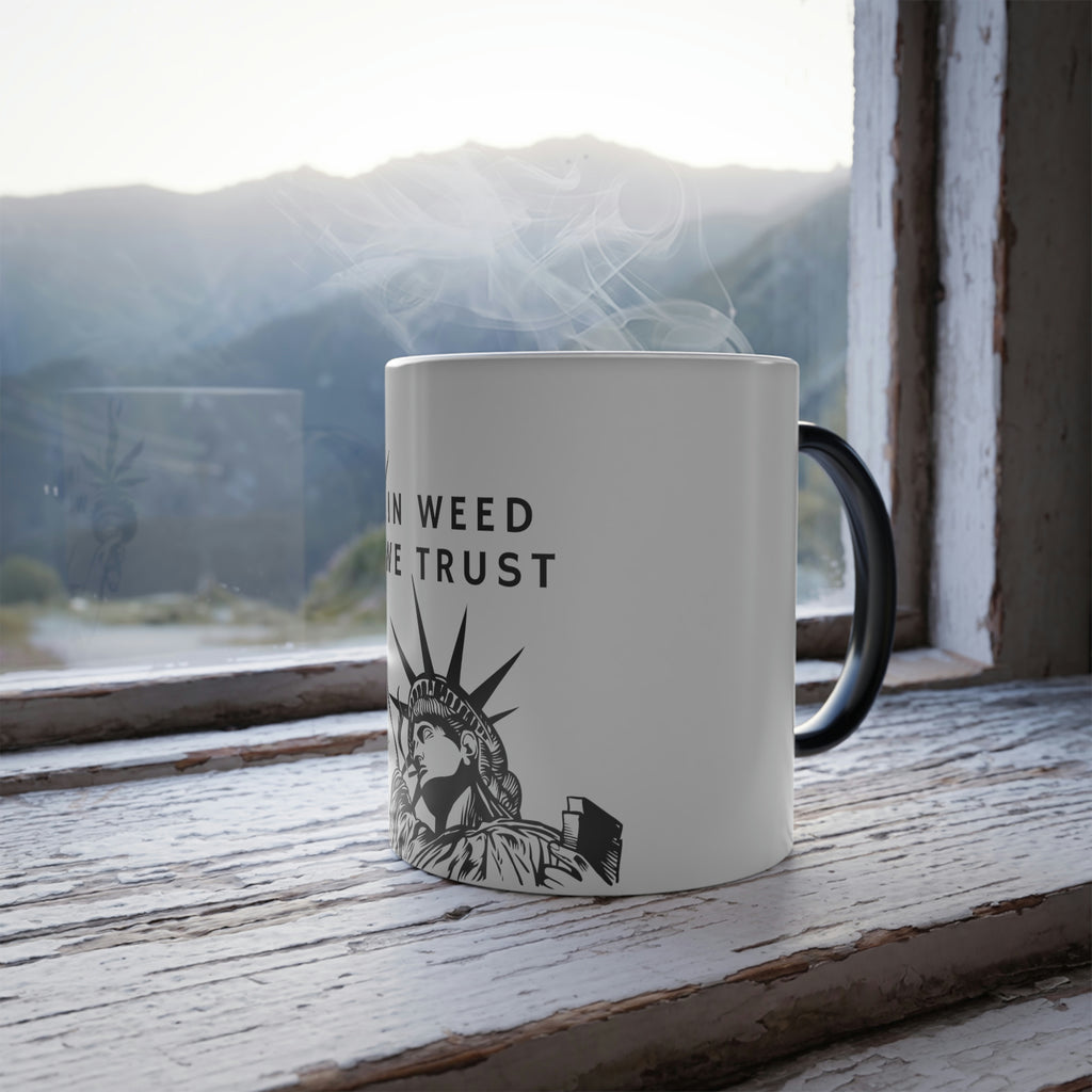 In Weed We Trust Color Morphing Mug, 11oz