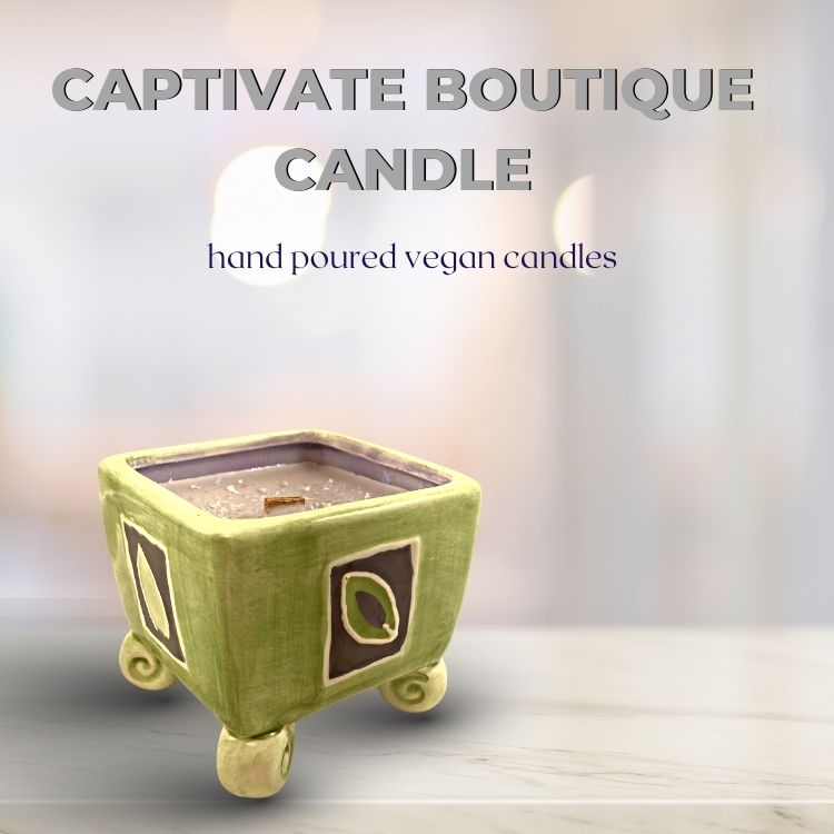 Captivate Boutique Candle in Stone Cauldron