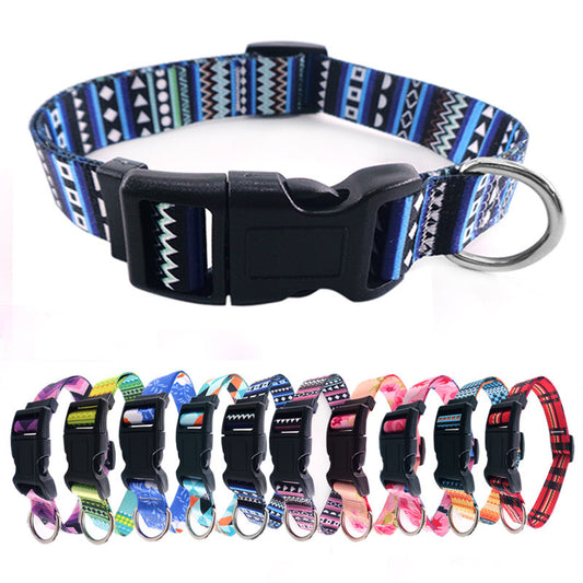 Pet supplies Digital printing Pet collar Bohemian collar Ethnic dog collar