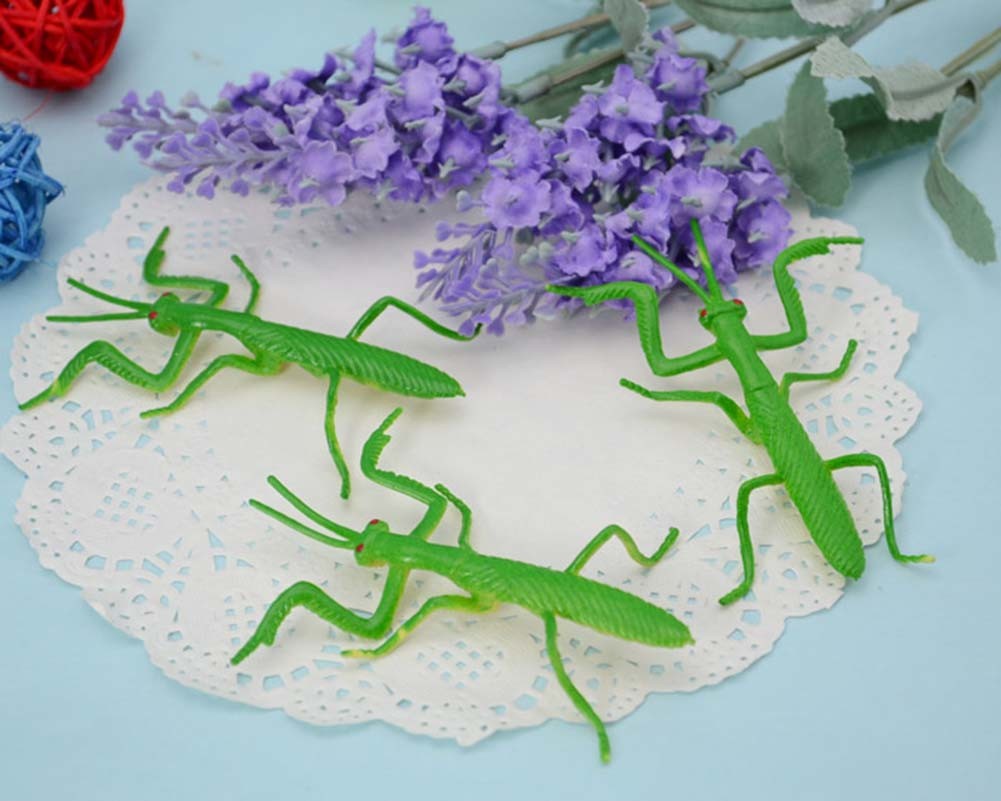Simulated Mantis Figures Toy Halloween Joke Trick Kids Educational Toys, 5 Pcs