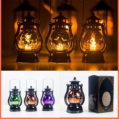 Halloween Led Lantern Retro Laser Pony Lamp Light Lamp For Party Home Bar Decoration Small Oil