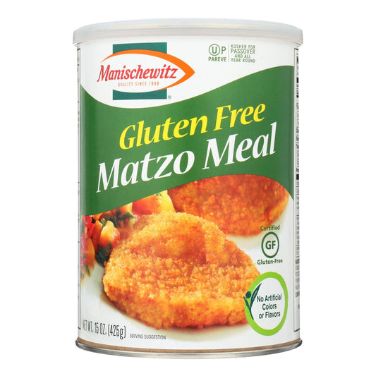 Manischewitz - Matzo Meal - Gluten Free - Case of 12 - 15 oz