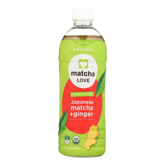 Matcha Love Drink - Organic - Matcha and Ginger - Case of 12 - 15.9 fl oz