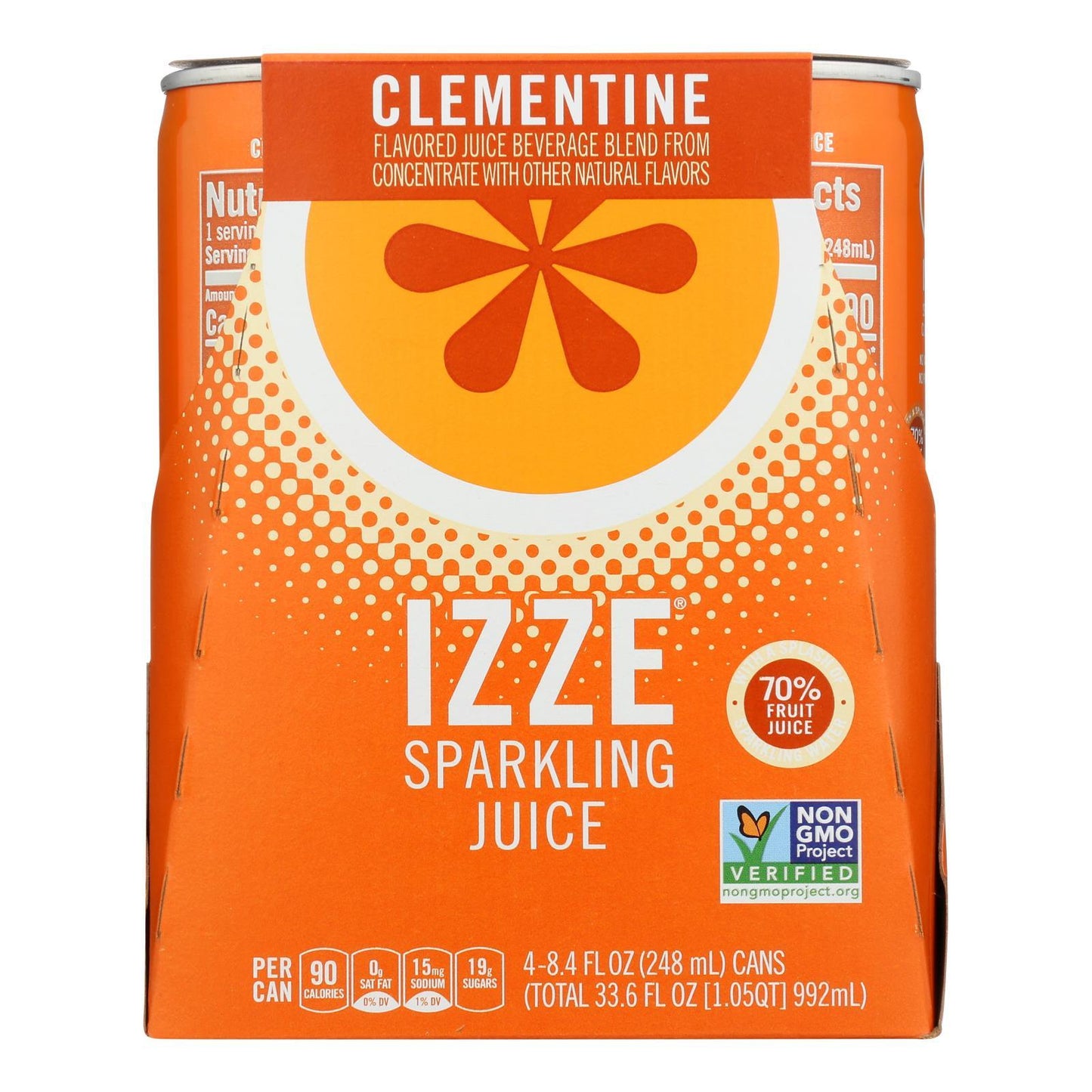 Izze - Can Sparkling Clementine - Case of 6-4/8.4 fl oz.