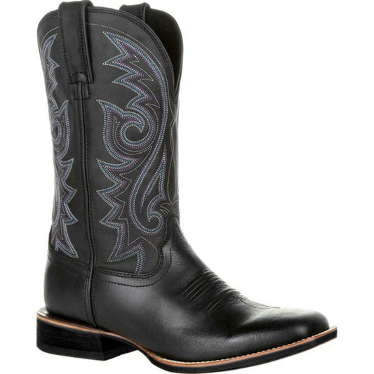 Men's Red Reno Western Cowboy Pointed Toe Knee High Pull On Tabs Boots