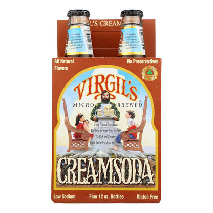 Virgil's Rootbeer Cream Soda - Cream - Case of 6 - 12 Fl oz.