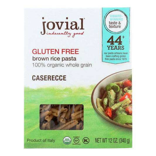 Jovial - Gluten Free Brown Rice Pasta - Caserecce - Case of 12 - 12 oz.