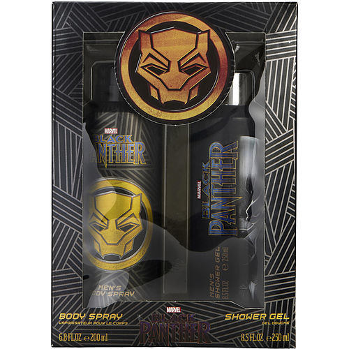 BLACK PANTHER by Marvel BODY SPRAY 6.8 OZ & SHOWER GEL 8.5 OZ