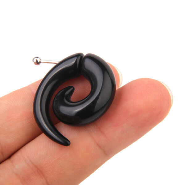 One Pair of 18g Acrylic Spiral Tapers