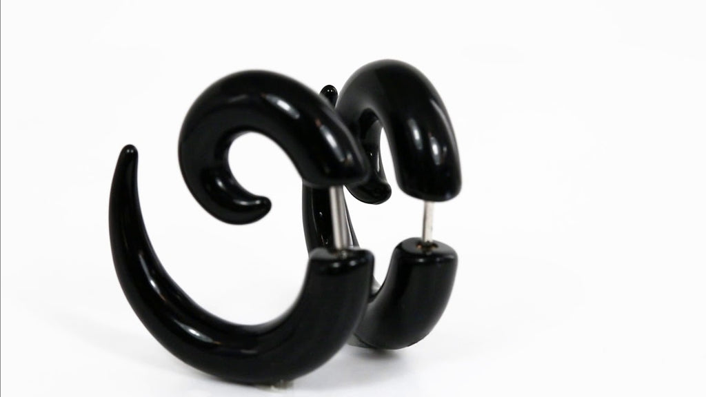 One Pair of 18g Acrylic Spiral Tapers