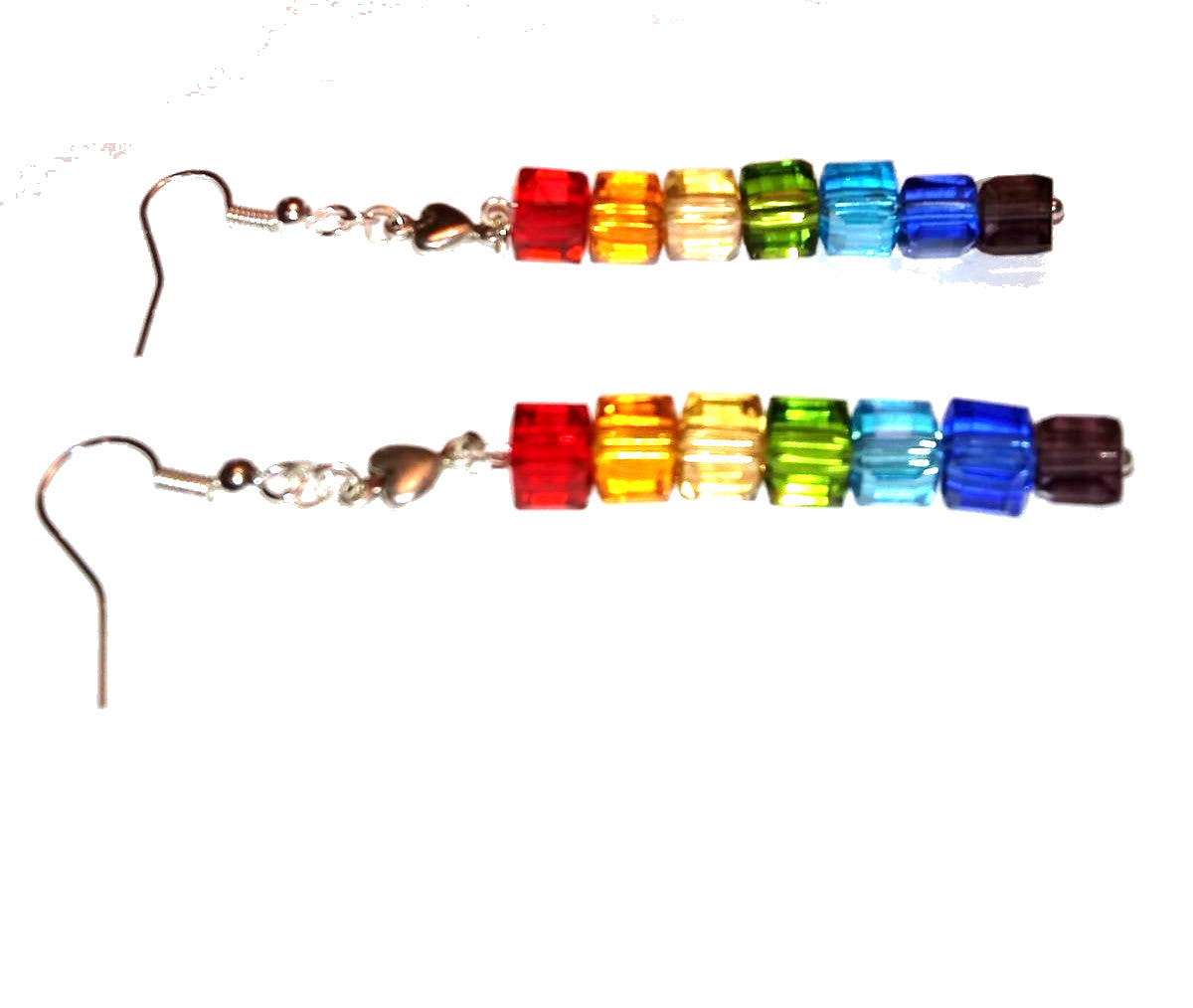 Crystal Rainbow Pride Drop Earrings