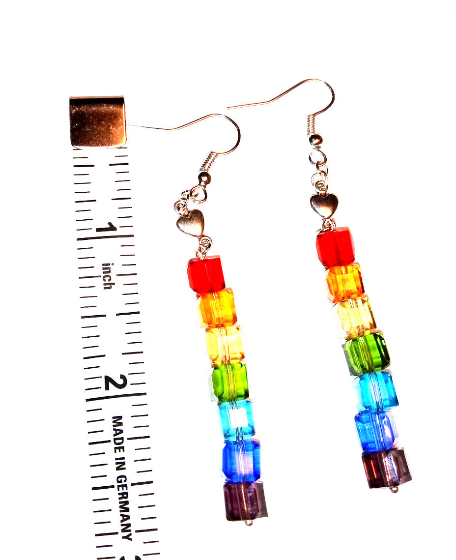 Gay Hearts And Pride Earrings