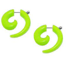 One Pair of 18g Acrylic Spiral Tapers