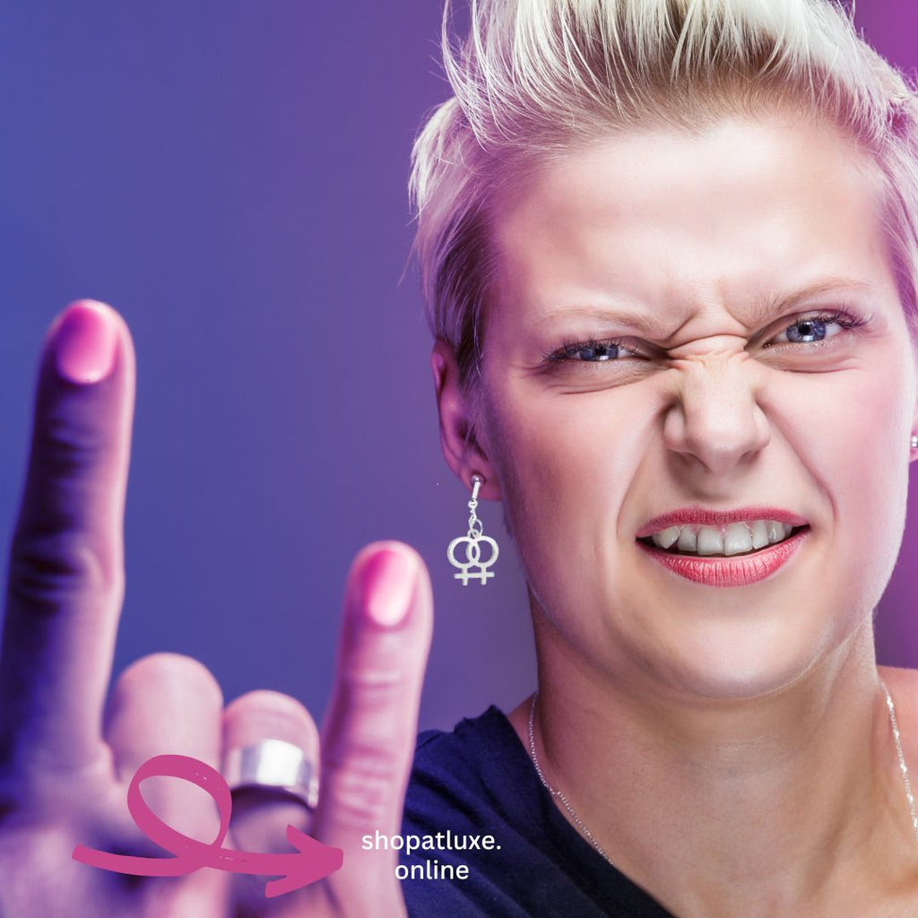 Lesbian Charm Tiny Heart Earrings