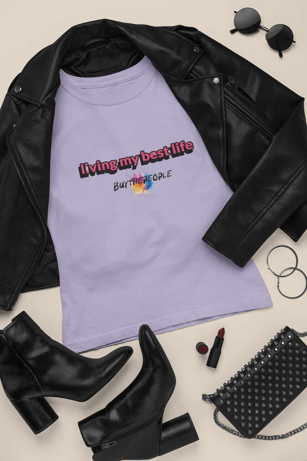 Living My Best Life Graphic BUYTHEPOPLE Heavy Cotton Tee