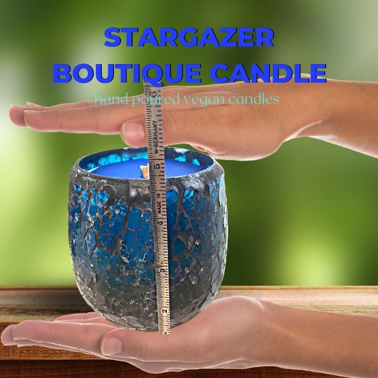 Stargazer Boutique Candle in Stone & Glass Vessel