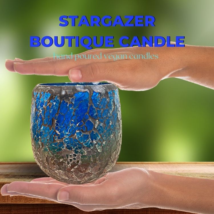 Stargazer Boutique Candle in Stone & Glass Vessel