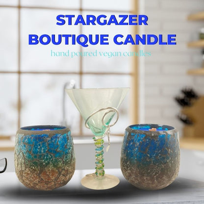 Stargazer Boutique Candle in Stone & Glass Vessel