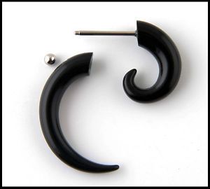 One Pair of 18g Acrylic Spiral Tapers